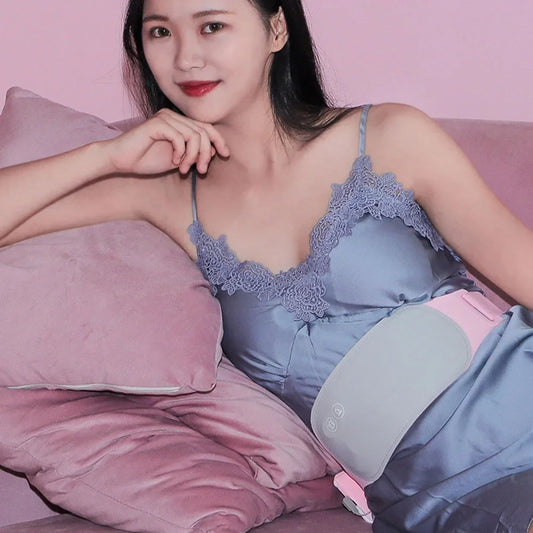 Menstrual Heating Pad Warm Palac Hot Waist Belt Relieve Menstrual Pain Hot Compress Massager for Woman Girl Belly Back Heating